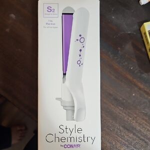 Conair Style Chemistry S2 1" Flat Iron Hair Straightener - White/Purple